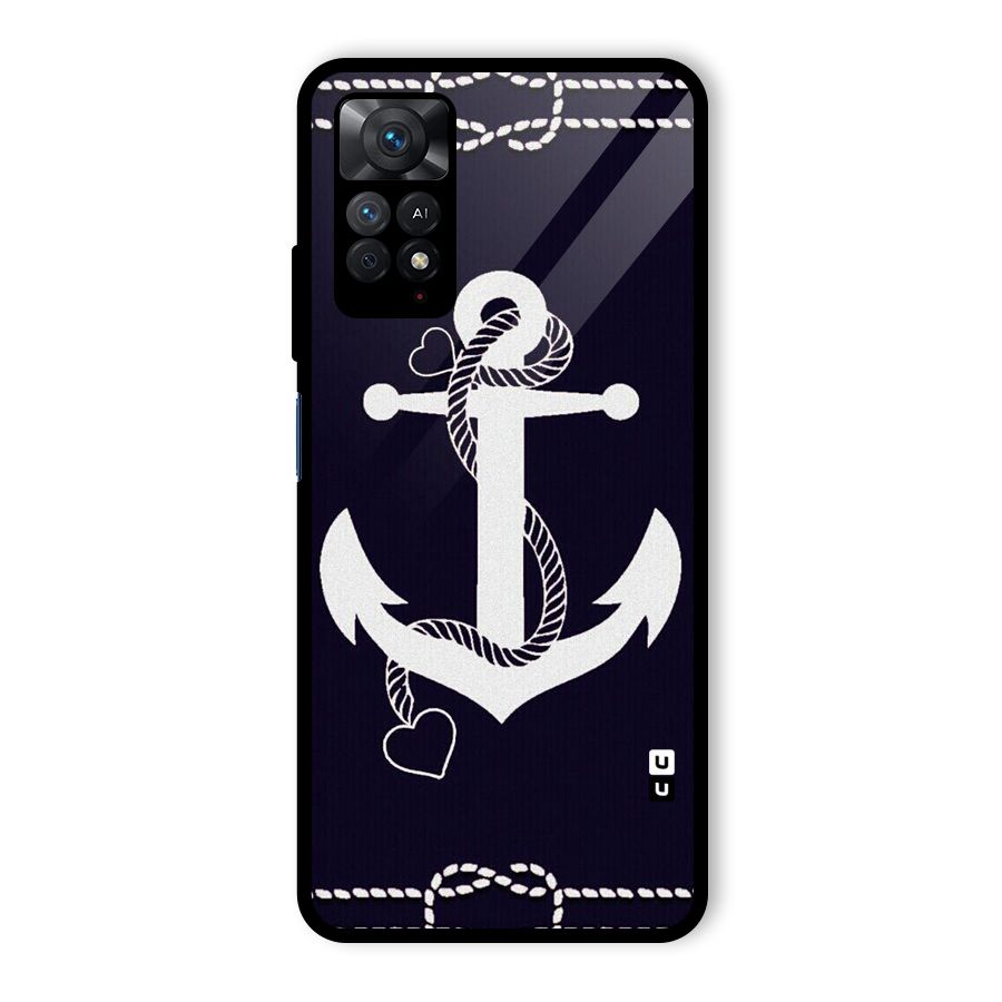 Sail Anchor Glass Back Case for Redmi Note 11 Pro