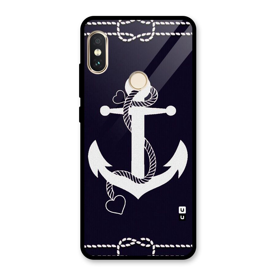 Sail Anchor Glass Back Case for Redmi Note 5 Pro