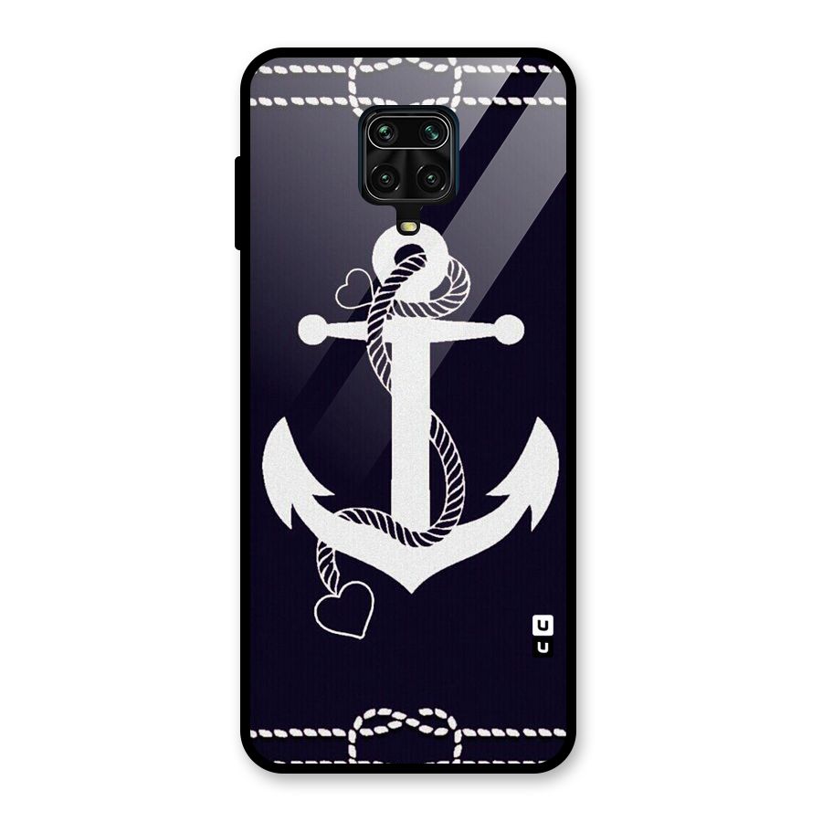 Sail Anchor Glass Back Case for Redmi Note 9 Pro