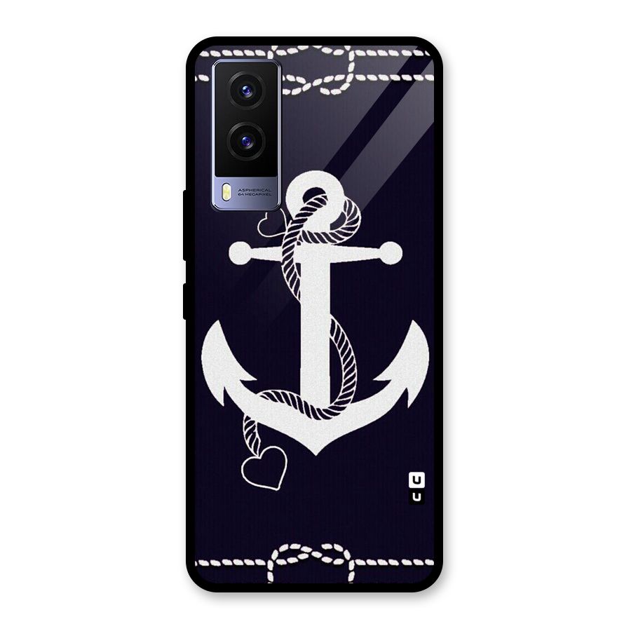 Sail Anchor Glass Back Case for Vivo V21e 5G