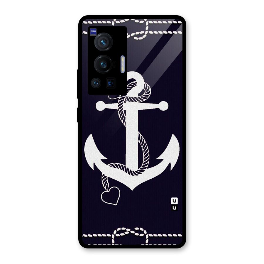Sail Anchor Glass Back Case for Vivo X70 Pro