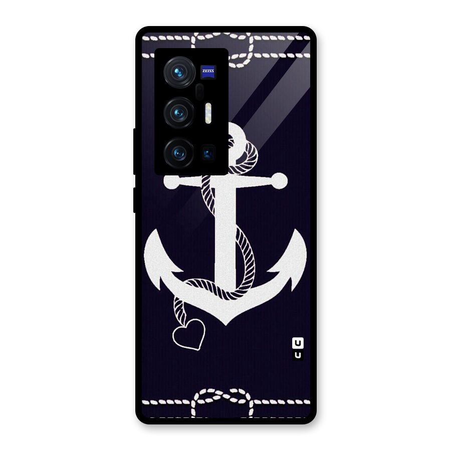Sail Anchor Glass Back Case for Vivo X70 Pro Plus
