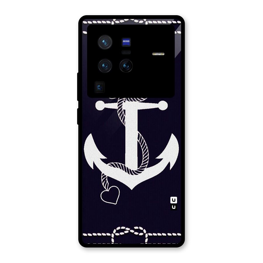 Sail Anchor Glass Back Case for Vivo X80 Pro