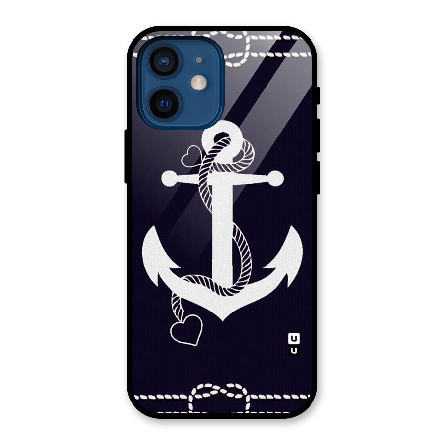 Sail Anchor Glass Back Case for iPhone 12 Mini