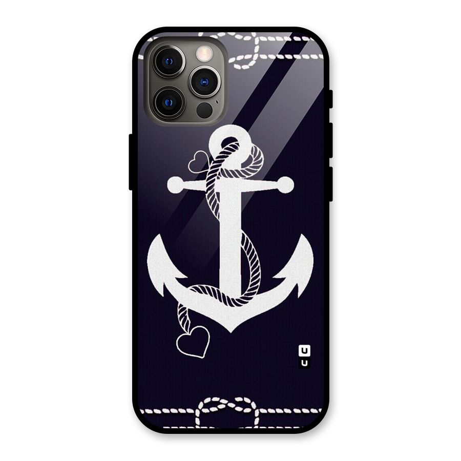 Sail Anchor Glass Back Case for iPhone 12 Pro