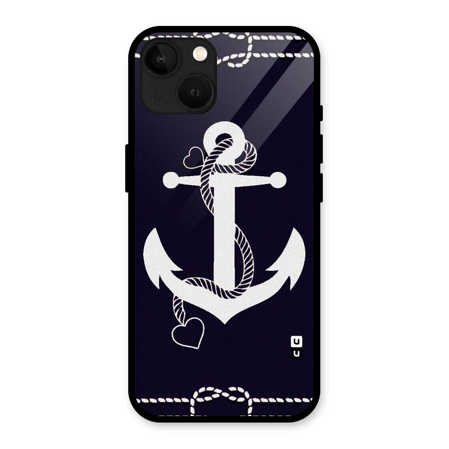 Sail Anchor Glass Back Case for iPhone 13
