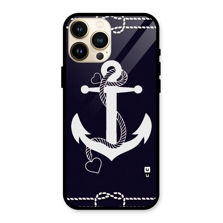 Sail Anchor Glass Back Case for iPhone 13 Pro Max