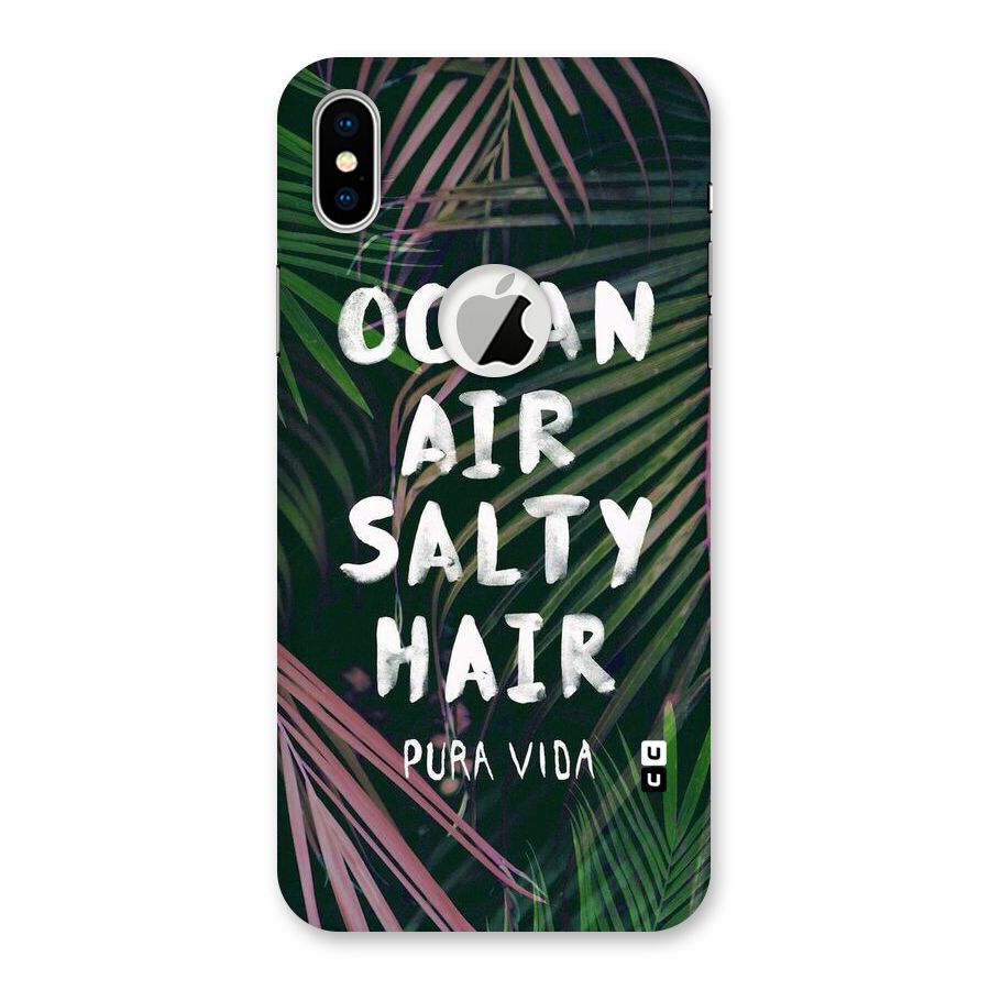 Salty Hair Back Case for iPhone X Logo Cut