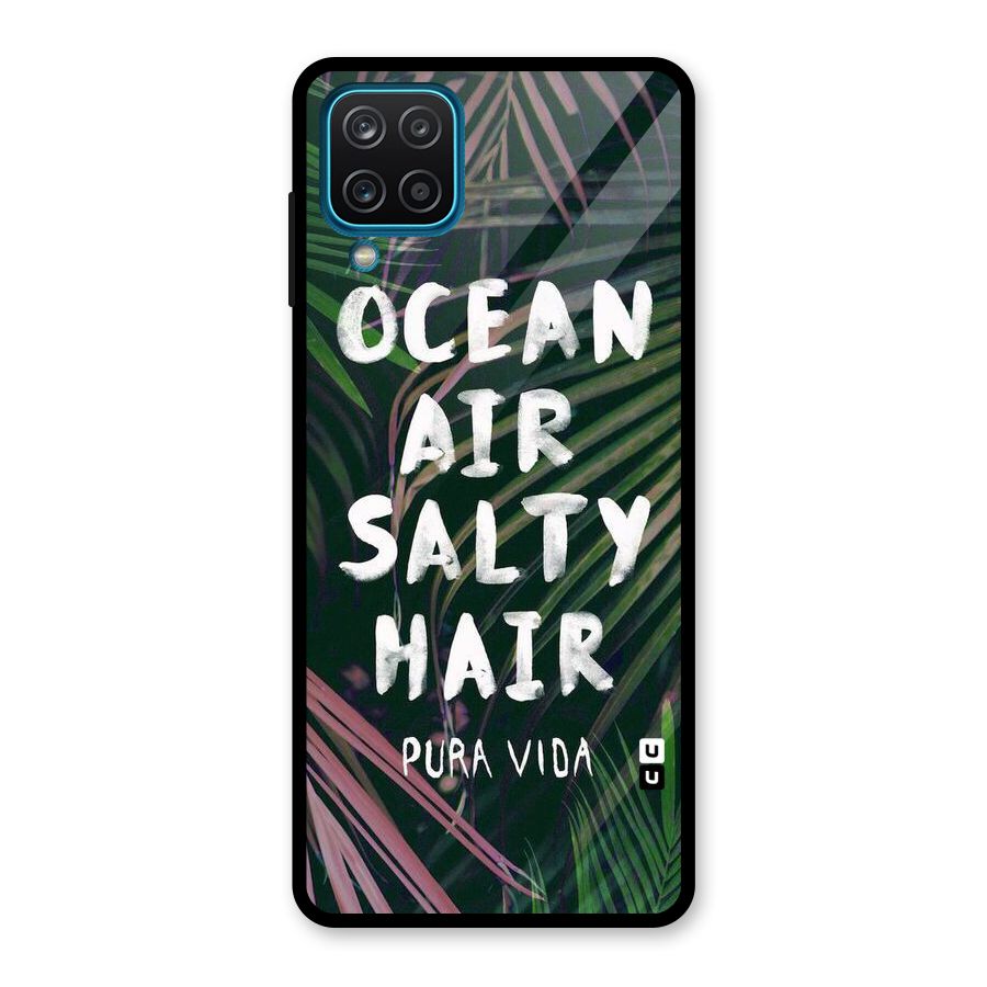 Salty Hair Glass Back Case for Galaxy A12