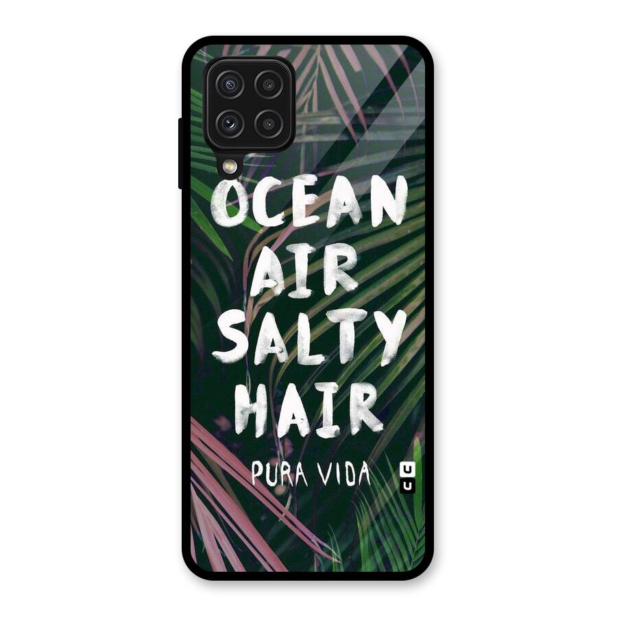 Salty Hair Glass Back Case for Galaxy A22 4G