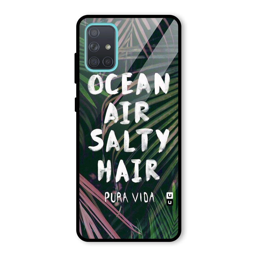 Salty Hair Glass Back Case for Galaxy A71