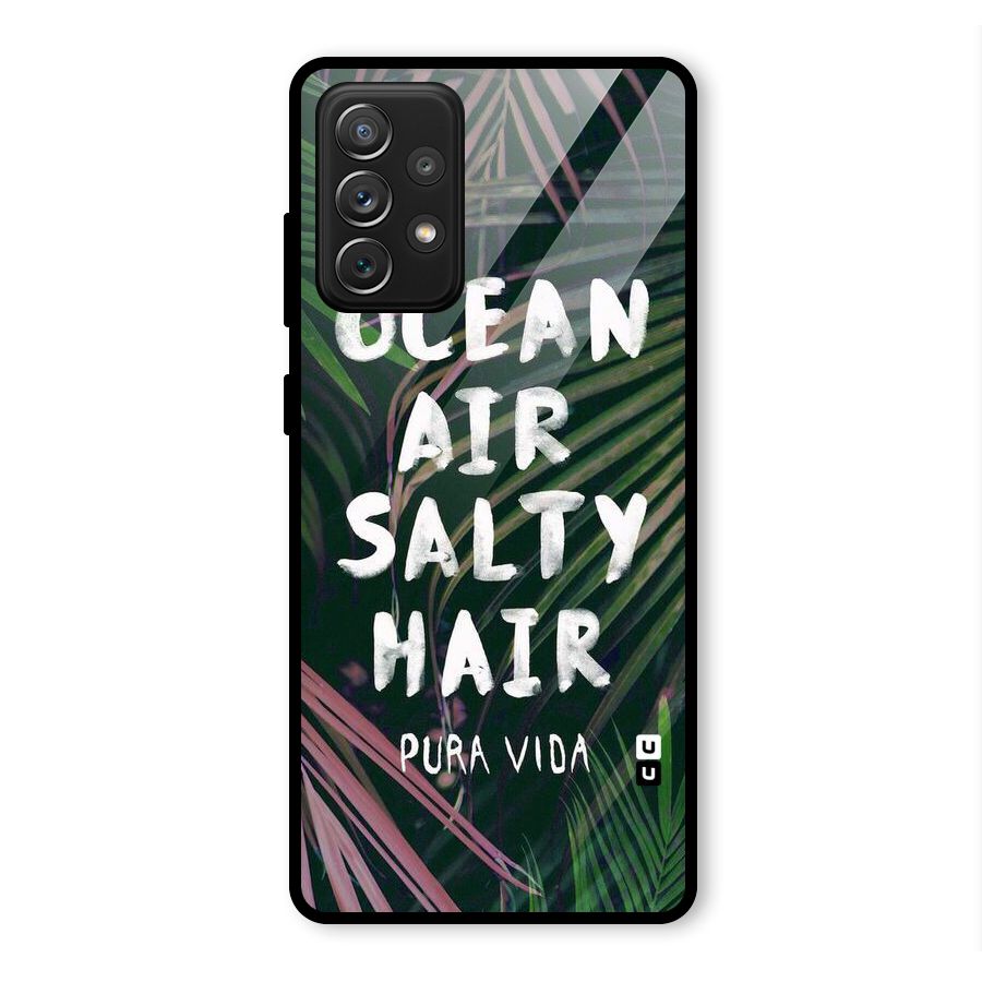Salty Hair Glass Back Case for Galaxy A72