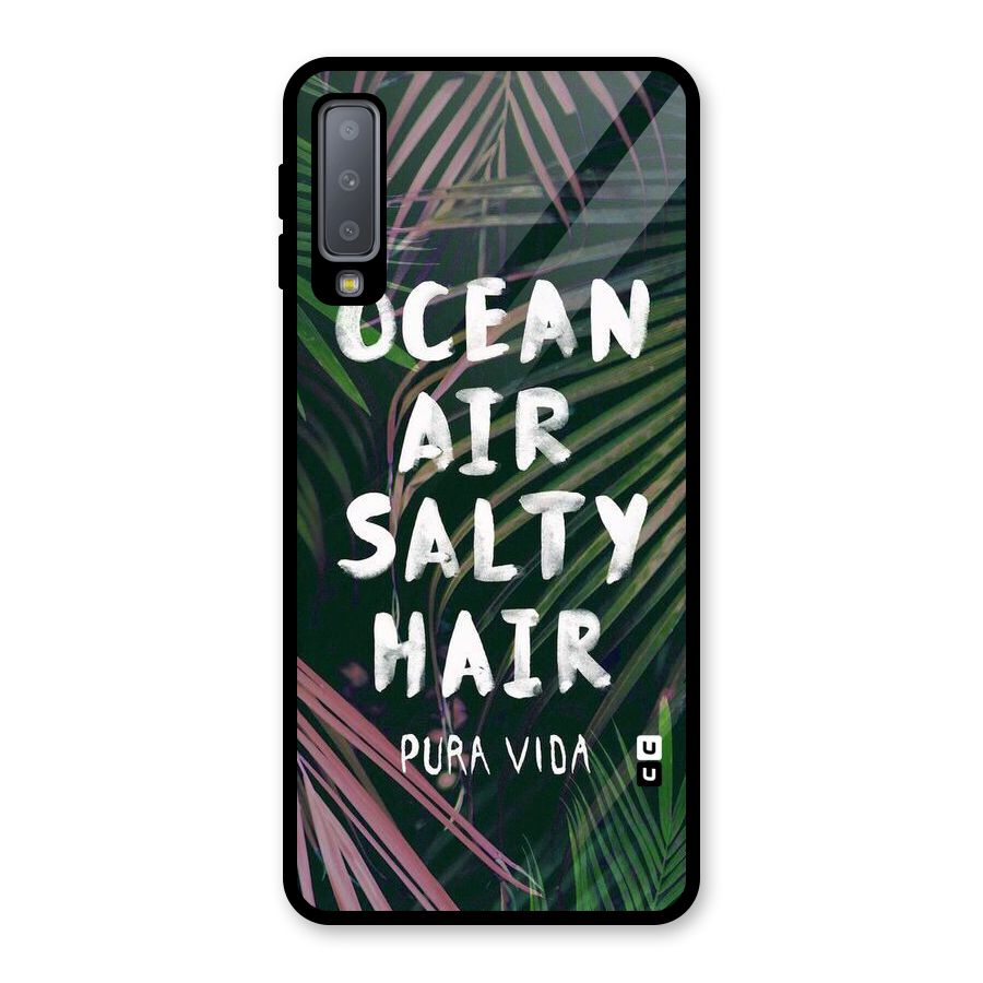 Salty Hair Glass Back Case for Galaxy A7 (2018)