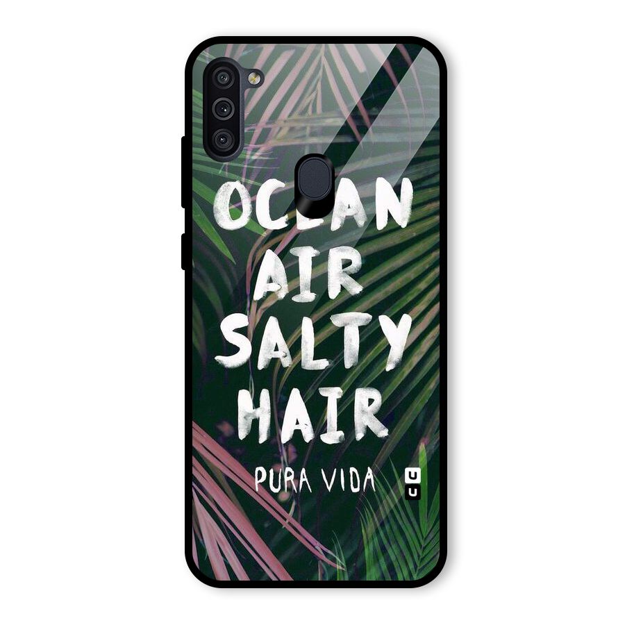 Salty Hair Glass Back Case for Galaxy M11