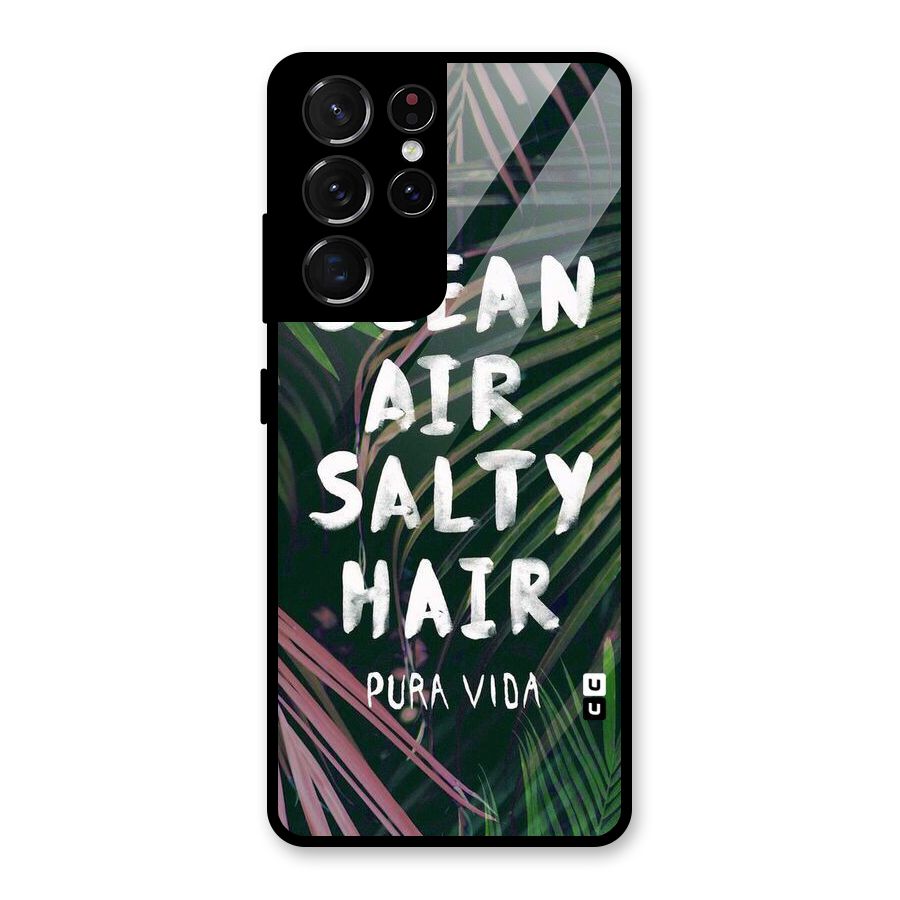 Salty Hair Glass Back Case for Galaxy S21 Ultra 5G