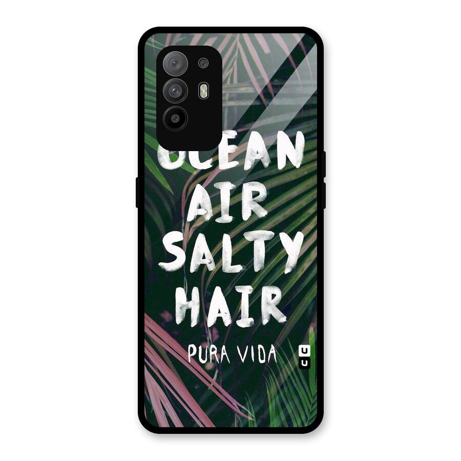 Salty Hair Glass Back Case for Oppo F19 Pro Plus 5G