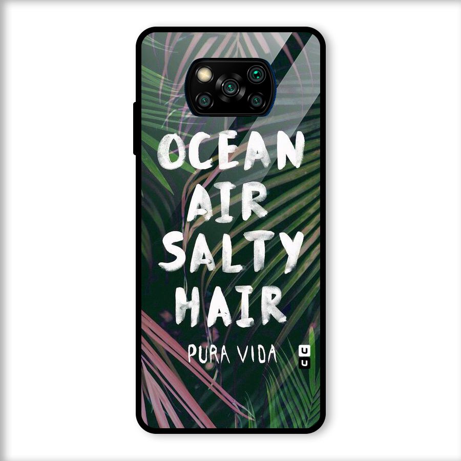 Salty Hair Glass Back Case for Poco X3