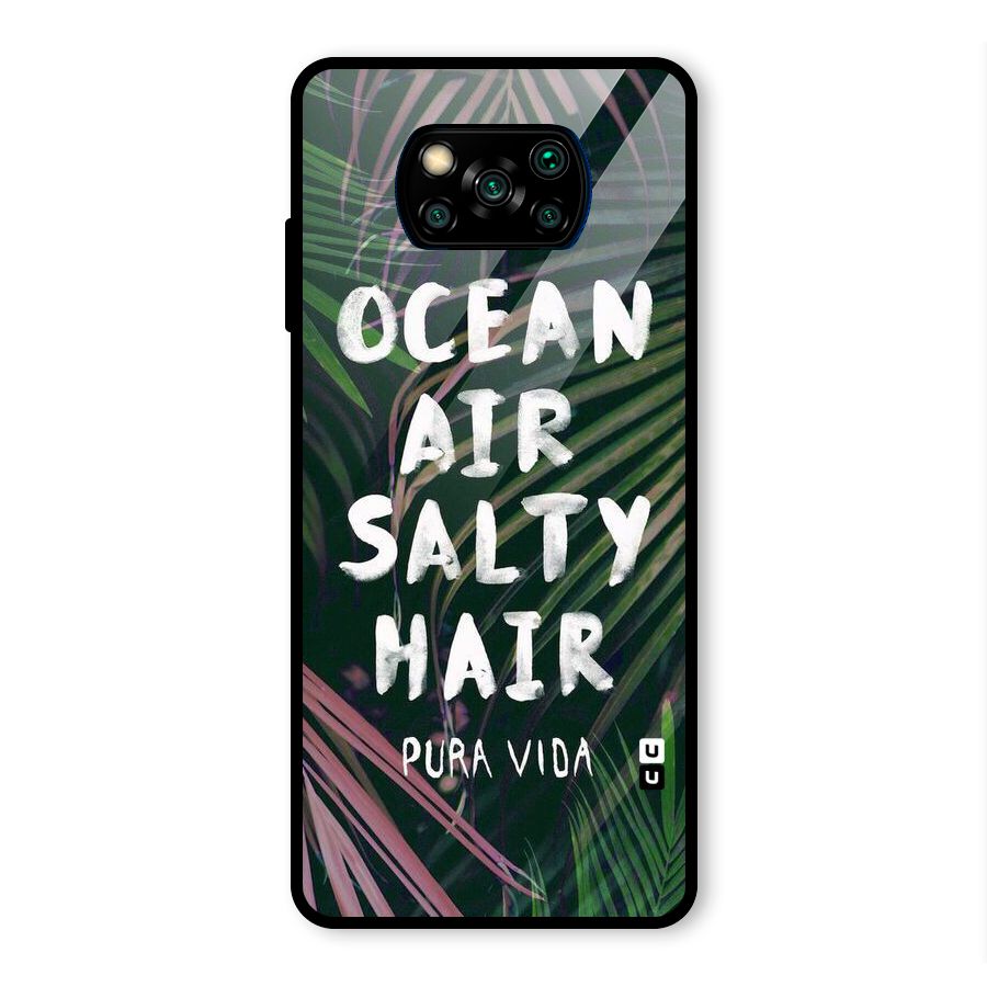 Salty Hair Glass Back Case for Poco X3 Pro