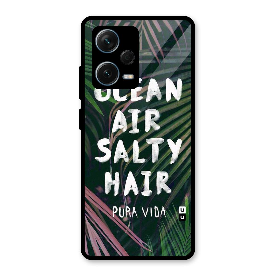 Salty Hair Glass Back Case for Redmi Note 12 Pro Plus 5G