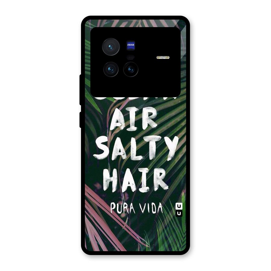 Salty Hair Glass Back Case for Vivo X80