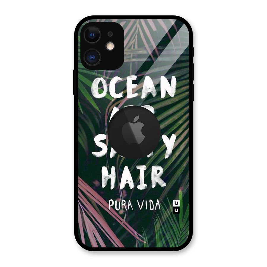 Salty Hair Glass Back Case for iPhone 11 Logo Cut