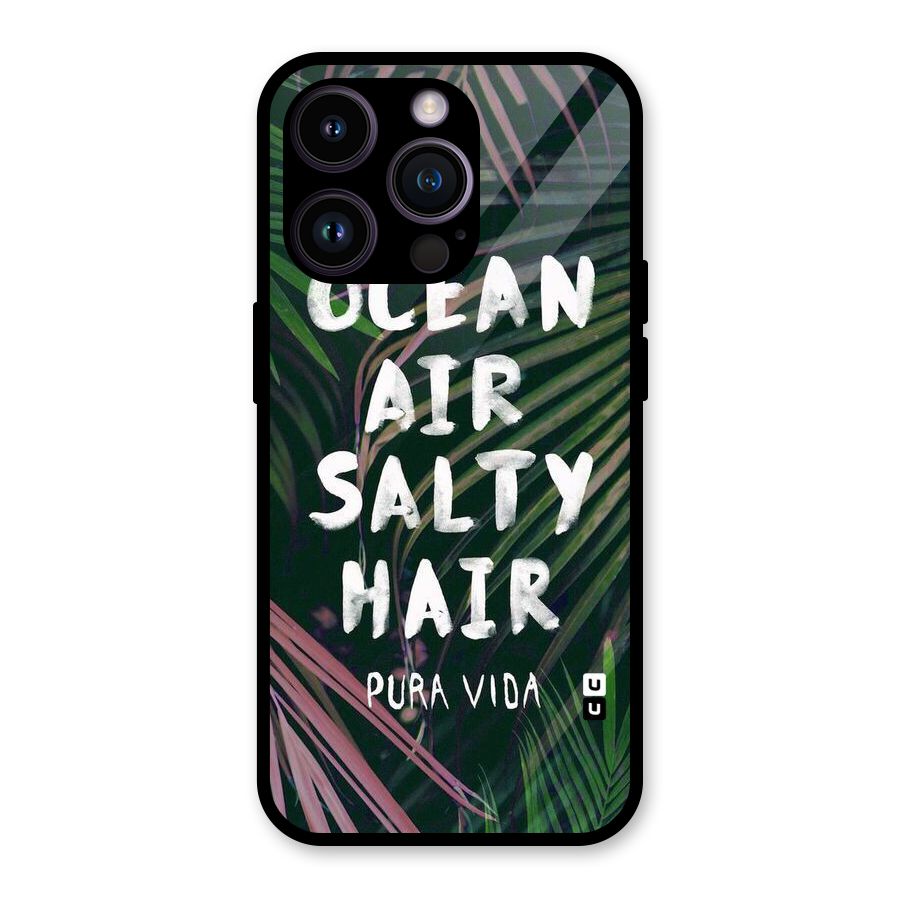 Salty Hair Glass Back Case for iPhone 14 Pro