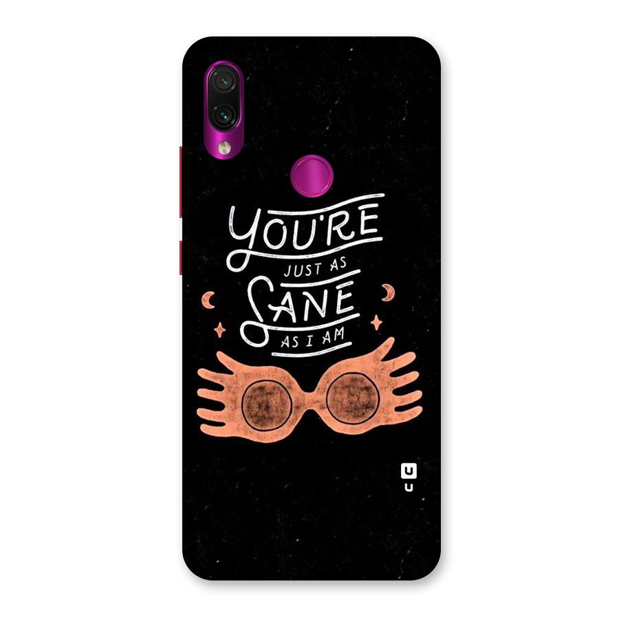 Sane As I Back Case for Redmi Note 7 Pro