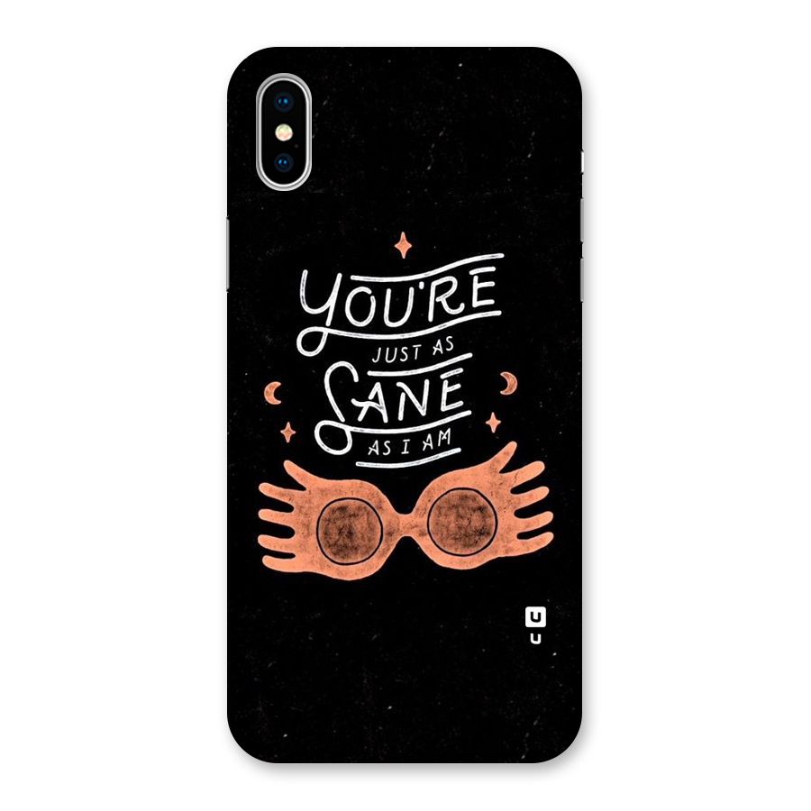 Sane As I Back Case for iPhone XS