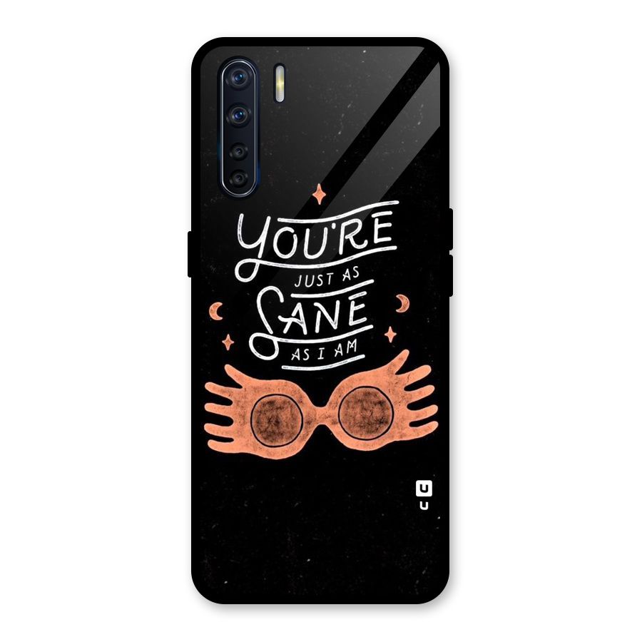 Sane As I Glass Back Case for Oppo F15