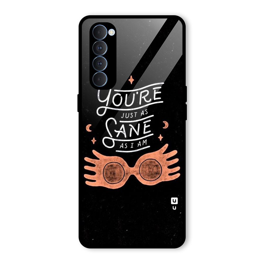 Sane As I Glass Back Case for Oppo Reno4 Pro