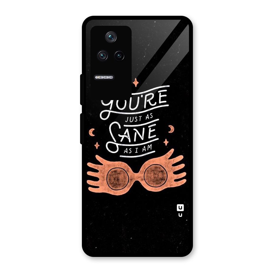Sane As I Glass Back Case for Poco F4 5G