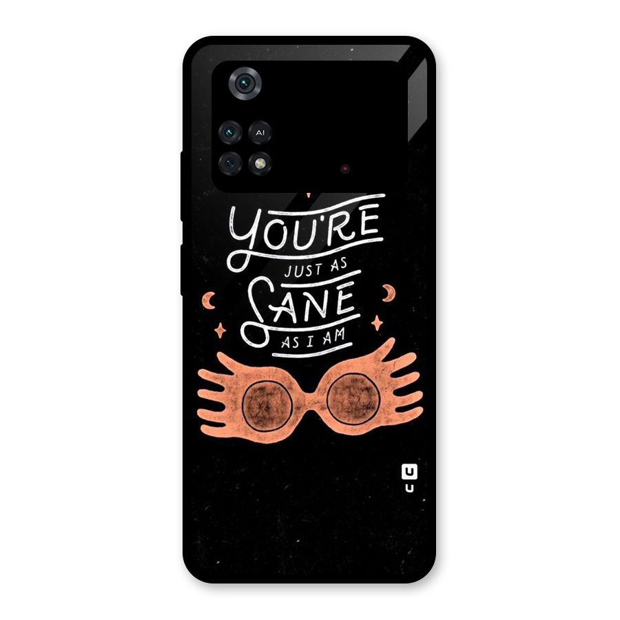 Sane As I Glass Back Case for Poco M4 Pro 4G