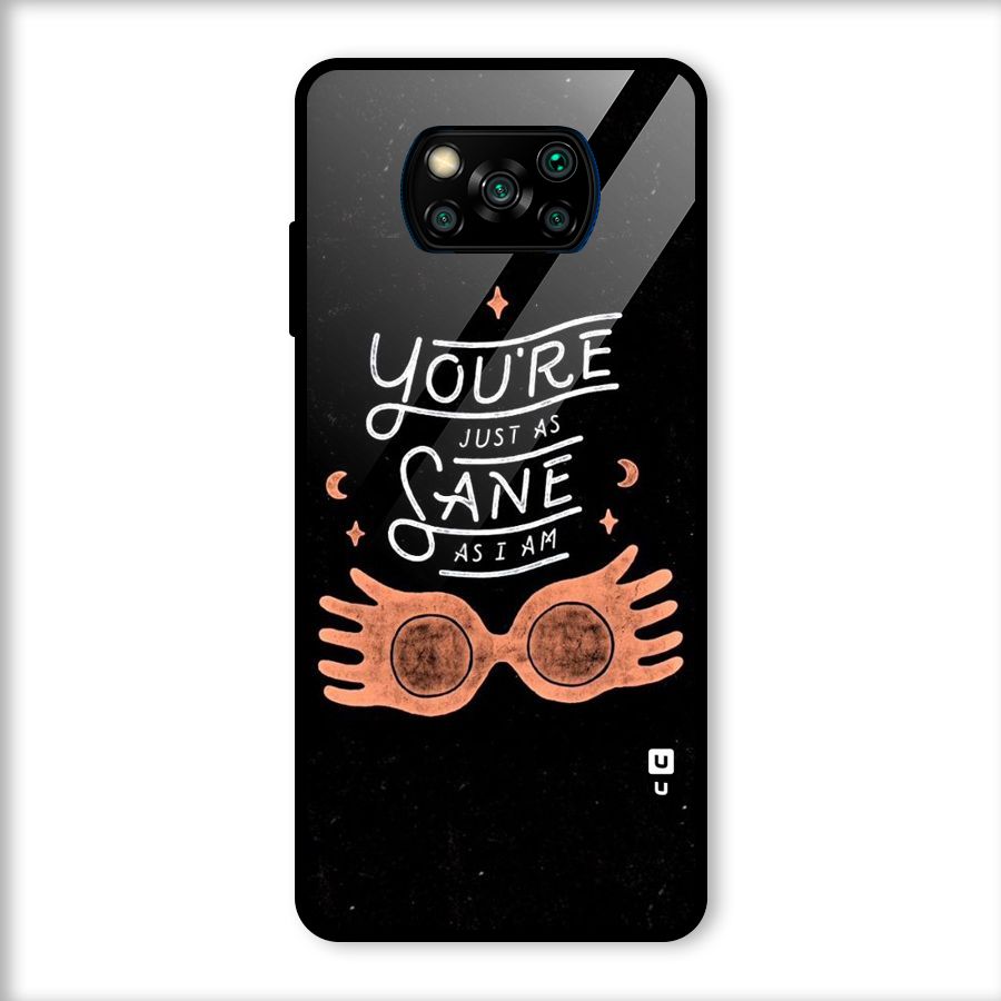 Sane As I Glass Back Case for Poco X3