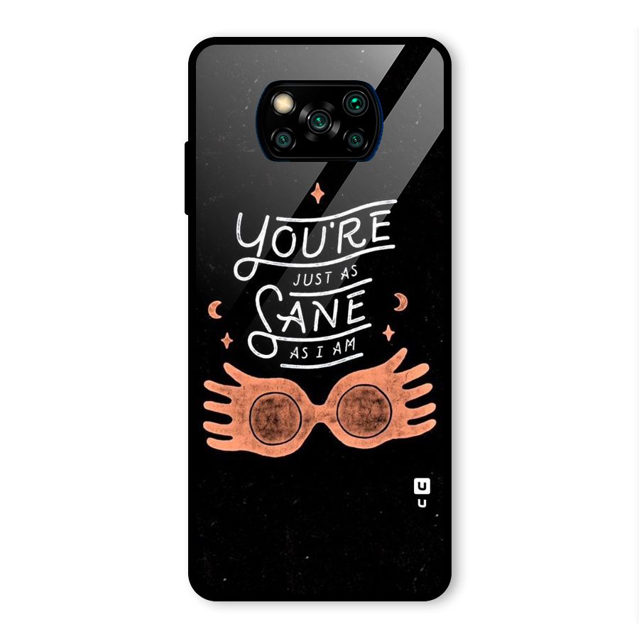 Sane As I Glass Back Case for Poco X3 Pro