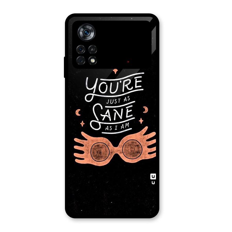 Sane As I Glass Back Case for Poco X4 Pro 5G