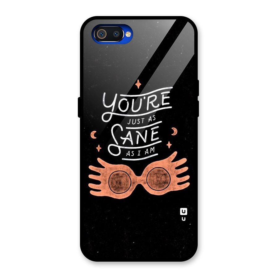 Sane As I Glass Back Case for Realme C2