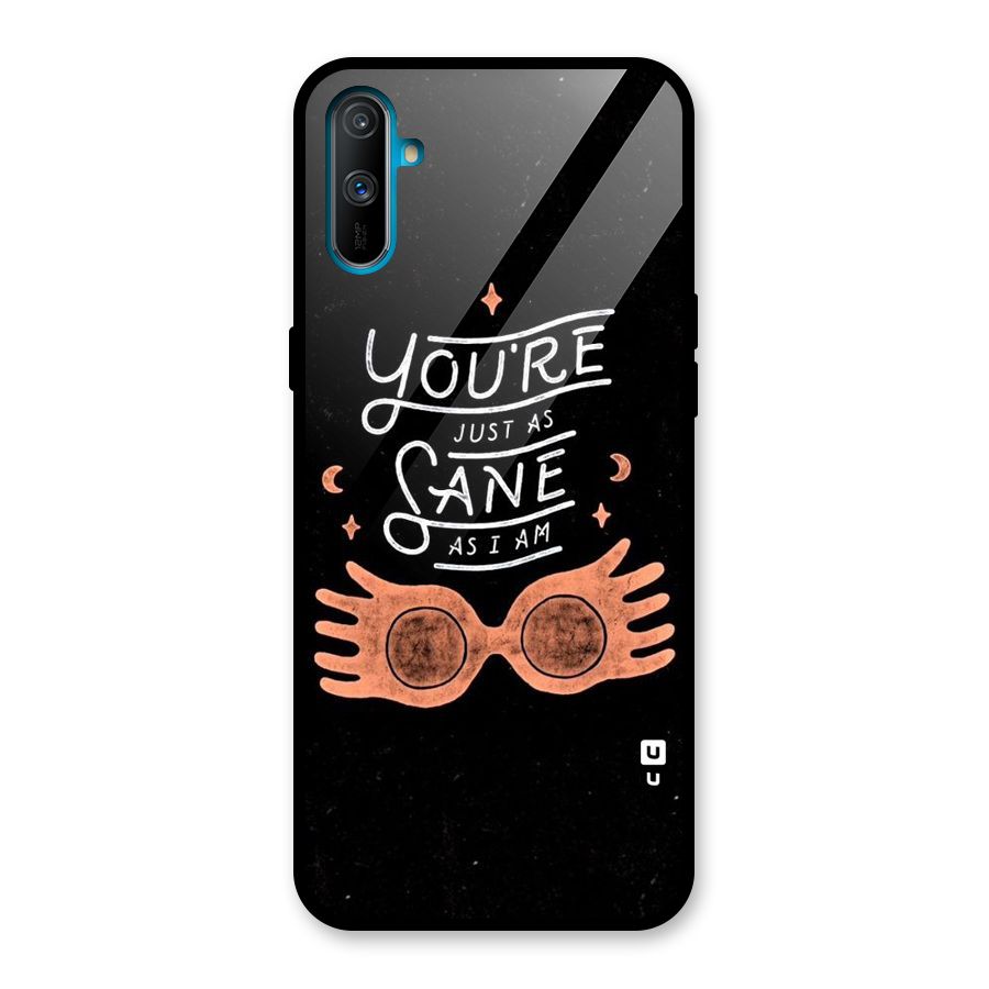 Sane As I Glass Back Case for Realme C3