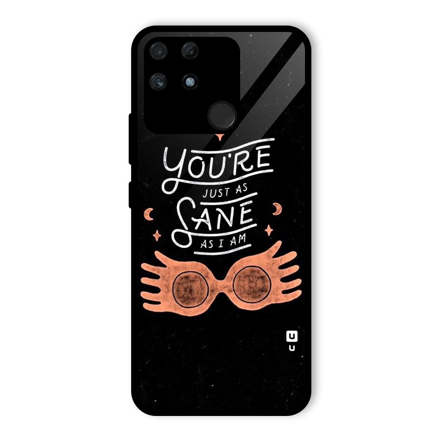 Sane As I Glass Back Case for Realme Narzo 50A