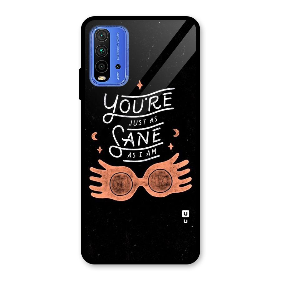 Sane As I Glass Back Case for Redmi 9 Power