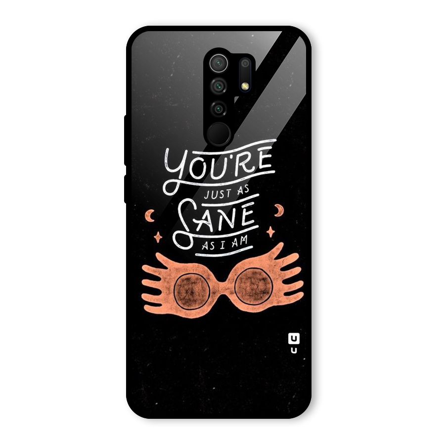 Sane As I Glass Back Case for Redmi 9 Prime
