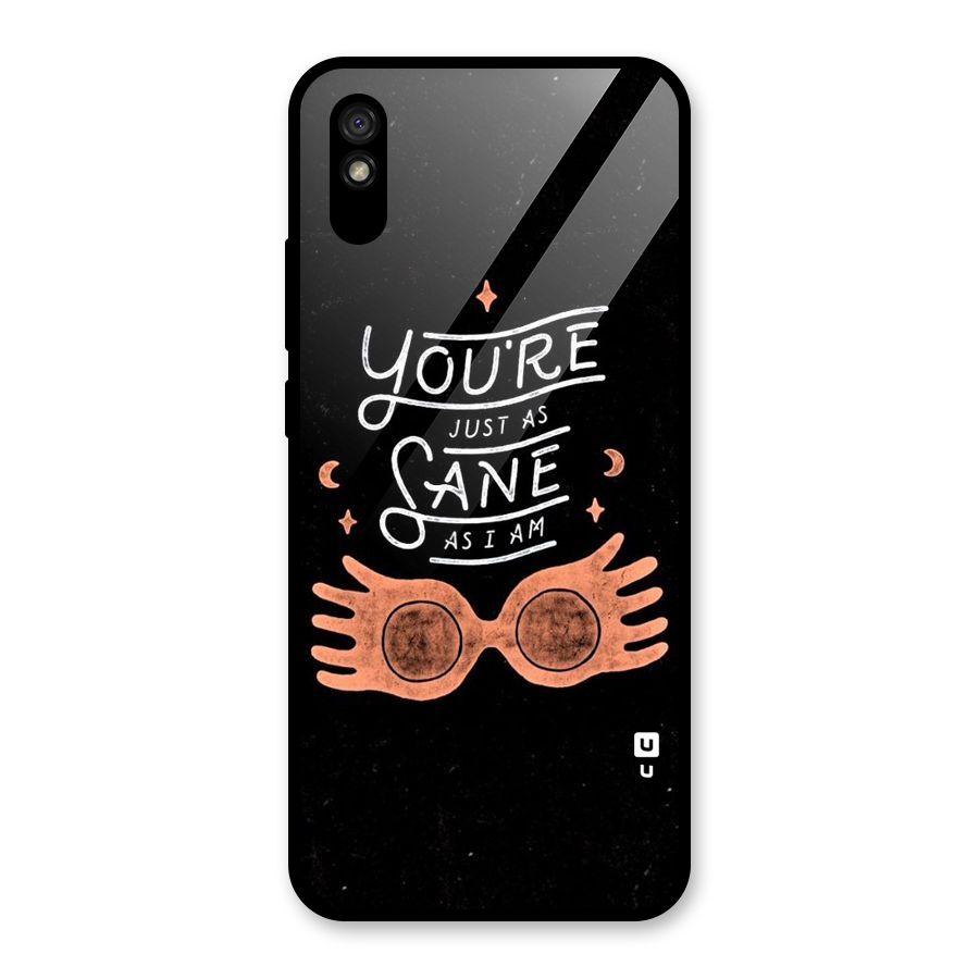 Sane As I Glass Back Case for Redmi 9i