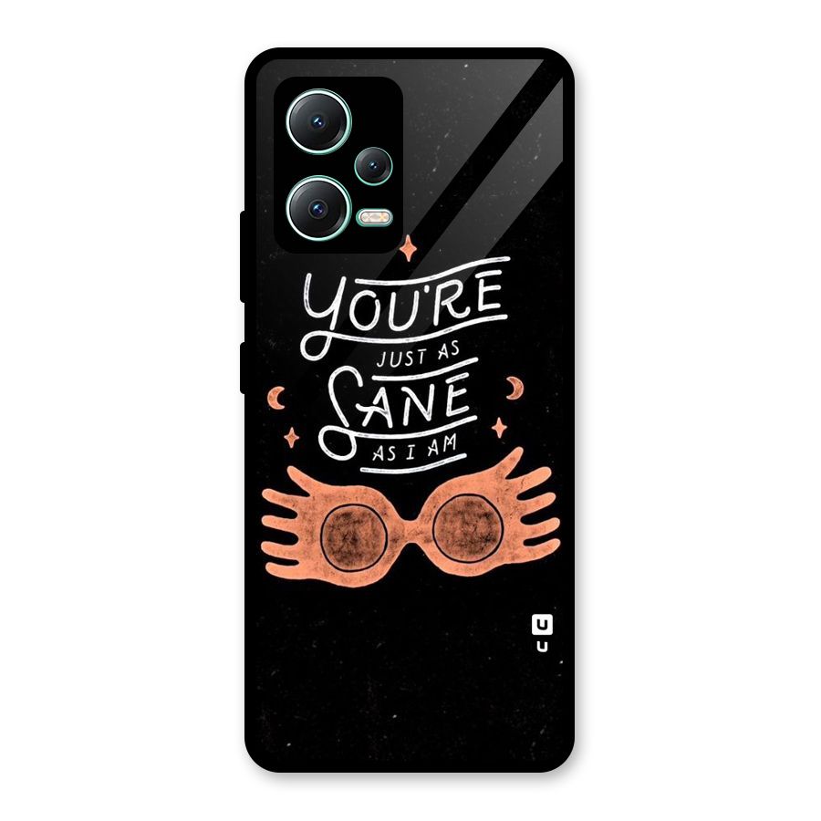 Sane As I Glass Back Case for Redmi Note 12 5G
