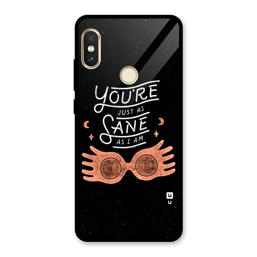 Sane As I Glass Back Case for Redmi Note 5 Pro
