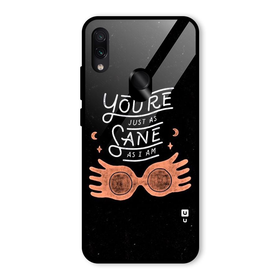 Sane As I Glass Back Case for Redmi Note 7