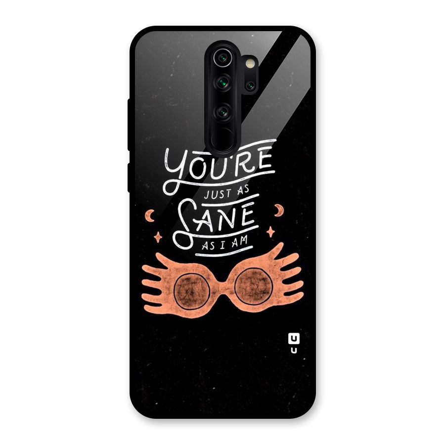 Sane As I Glass Back Case for Redmi Note 8 Pro