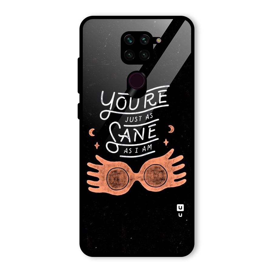 Sane As I Glass Back Case for Redmi Note 9