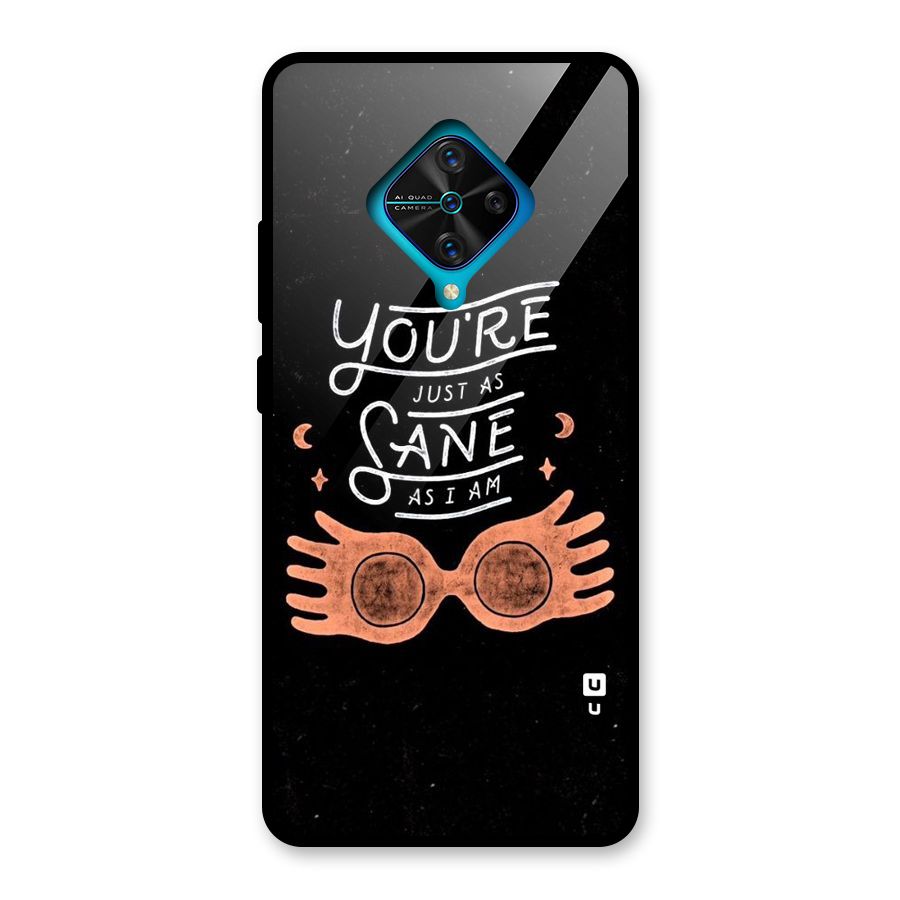Sane As I Glass Back Case for Vivo S1 Pro