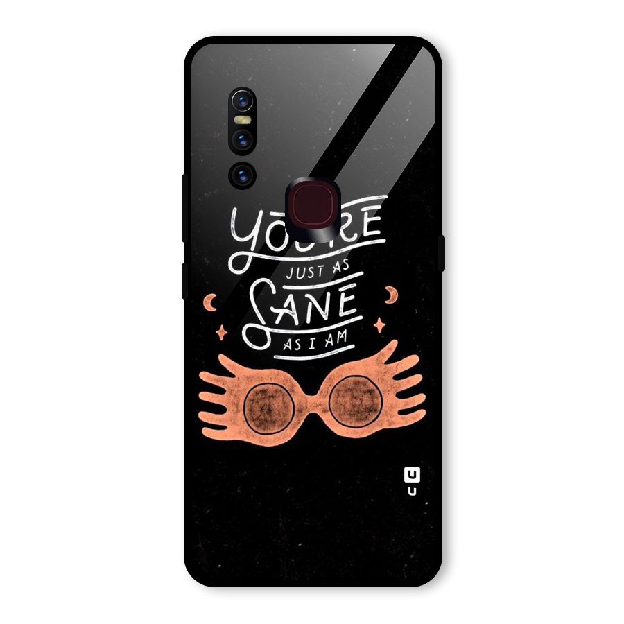 Sane As I Glass Back Case for Vivo V15