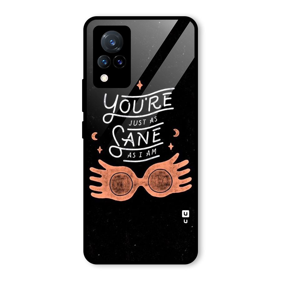 Sane As I Glass Back Case for Vivo V21 5G