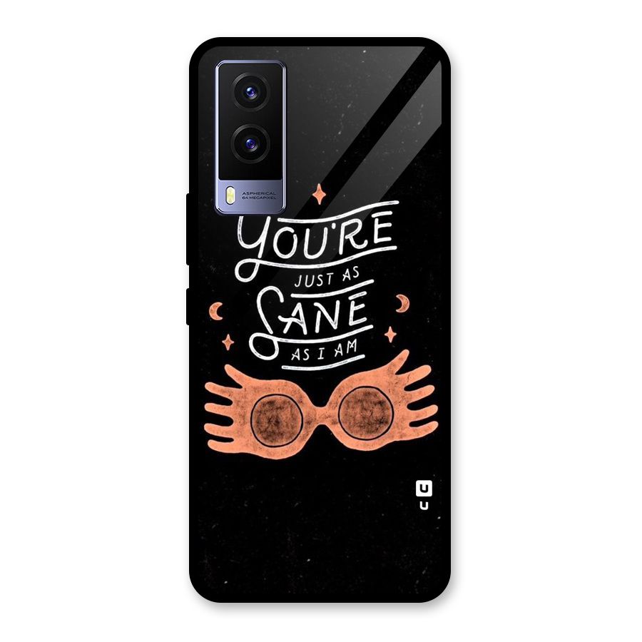 Sane As I Glass Back Case for Vivo V21e 5G